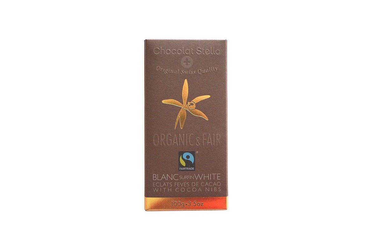 Blanc fèves de cacao , 100g