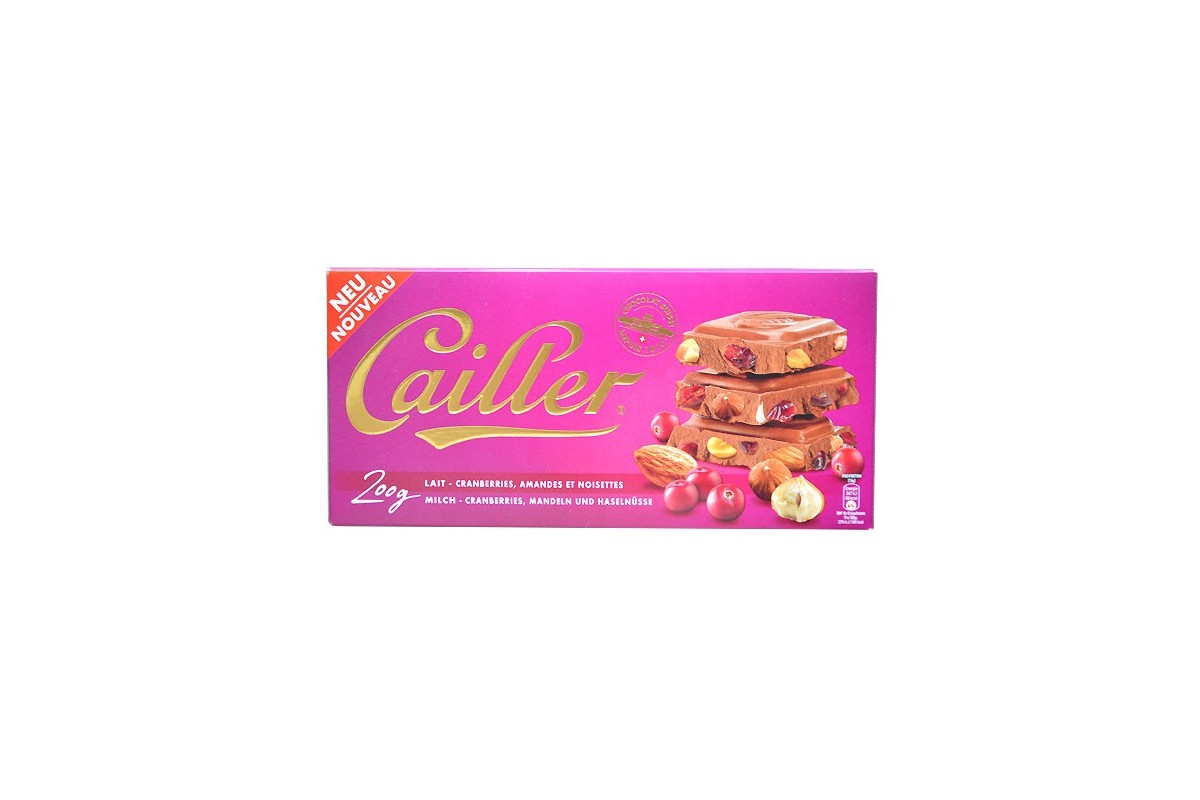 Lait - Cranberries, amandas et noisettes 200g