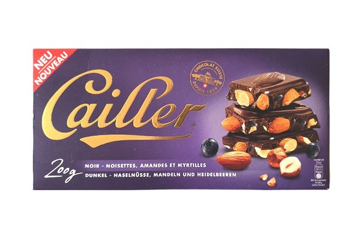 Noir noisettes, amandes et myrtilles 200g