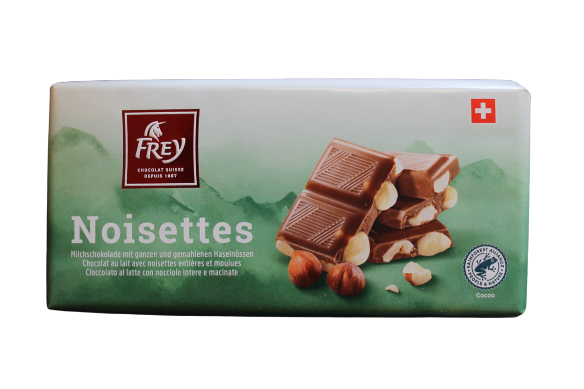 Chocolat au lait avec noisettes 100g