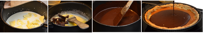 preparation crema de chocolate